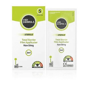 2 x Medi Derma-S Total Barrier Film Applicator 3ml - Non Sting (2 Packs of 5)