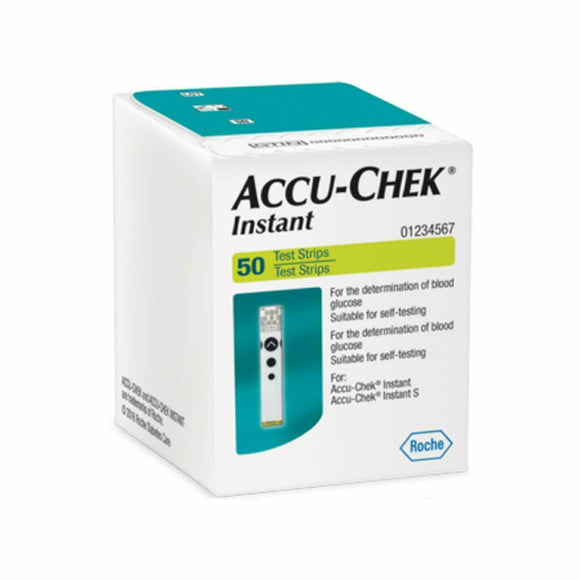 Accu Chek Instant Blood Glucose Test Strips - Box of 50 - NEW