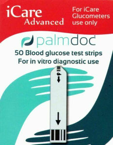 Palmdoc iCare Advanced blood glucose test strips - Pack of 50 - Free P&P
