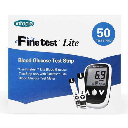 Fine Test Lite Blood Glucose Test Strips - Pack of 50 - New stock - Free P&P
