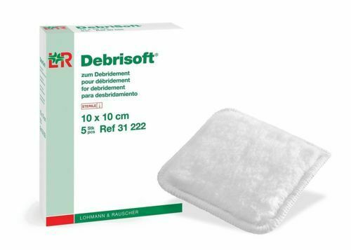 10 x Debrisoft Debridement Pads Wound Debridement 10cmx10cm (2 boxes of 5) - NEW