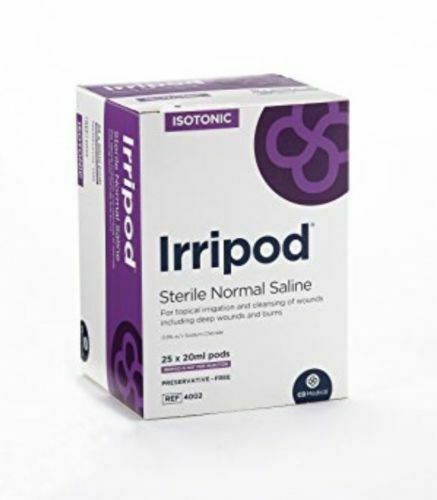 Irripod Sterile Normal Saline 25 x 20ml Pods - NEW STOCK - Free P&P