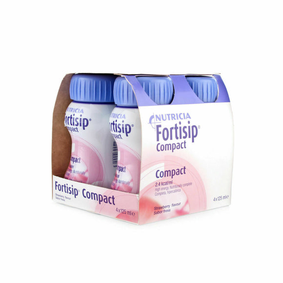 6 x Fortisip Compact Strawberry (4 x 125ml) - Total 24 x 125ml