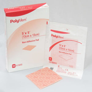 PolyMem Nonadhesive Wound Dressing, Sterile, Foam, 5' X 5' Pad, 5055 (Box of 15)