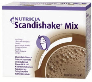 Nutricia Scandishake Mix Dietary Food Taste Chocolate 6 Sachets