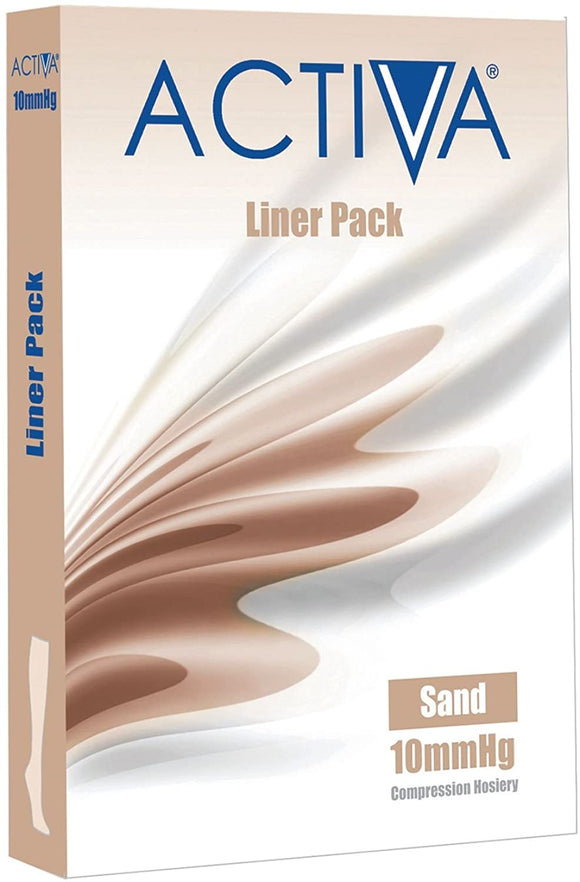 Activa Stocking Liners 3 Pack 10 mmHg Sand Medium