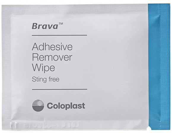 Brava Adhesive Remover Wipes [ADH REMOVER WIPE NO STING] (BX-30) by Coloplast