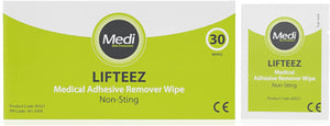 Medi Lifteez Non-Sting Medical Adhesive Remover Wipes, 30-Piece