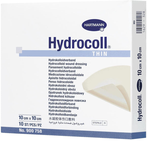 Hydrocoll Wound Dressing 10 x 10 cm Thin Sterile (Pack of 10)