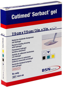 Cutimed Sorbact Gel Dressing 7.5x7.5 cm - Pack of 10