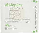 Mepilex 294015 Conformable Foam Dressing, 5 cm x 5 cm (Pack of 5)