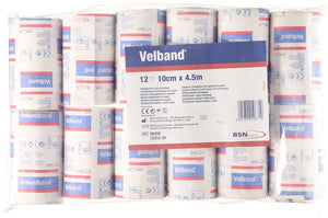 Velband 10 cm x 4.5 m Absorbent Bandage - Pack of 12