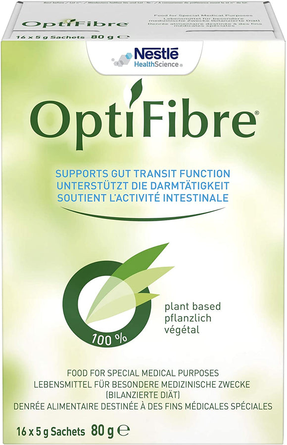 Optifibre Powder, Neutral Flavour, 5g Sachets, Pack of 16 (Gluten Free, Soluble Dietary Fibre, Natural Solution For Constipation and Bloating)