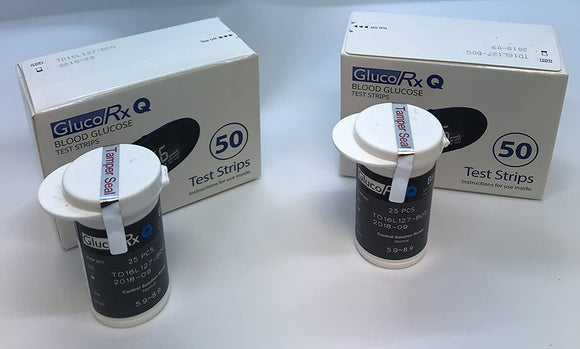 GlucoRX Q Test Strips - 2 Packs of 50