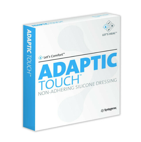 Adaptic touch non-adhering silicone dressing is a flexible, open-mesh silicone wound contact layer designed to optimise fluid management and minimise pain at dressing change.
