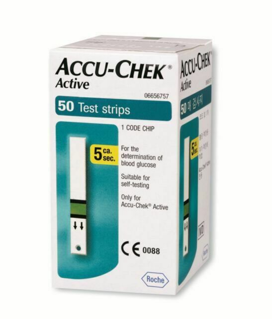 2 x Accu-Chek Active Glucose Test Strips - 2 x 50 strips - new stock - free P&P