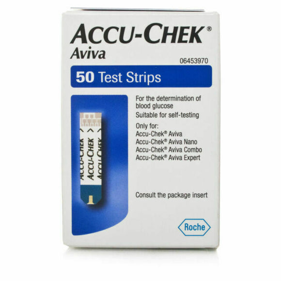 2 x 50 Accu-Chek Aviva Blood Glucose Test Strips (2 new packs of 50)